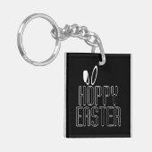 Simple Hoppy Oaster Pun Typografie | Schlüsselanhä Schlüsselanhänger (Vorderseite links)