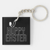 Simple Hoppy Oaster Pun Typografie | Schlüsselanhä Schlüsselanhänger (Rückseite)