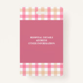Simple Hospital Employee Logo Pink Photo ID Ausweis (Rückseite)