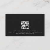 Simple Hotel Logo Name with Job Title Qr Code Visitenkarte (Rückseite)