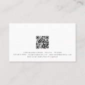 Simple Hotel Logo Name with Job Title Qr Code Visitenkarte (Rückseite)