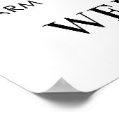 Simple Hotel Welcome Sign Logo & Name Any Color Poster (Ecke)