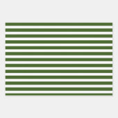 Simple Hunter Green White Christmas Trees gemischt Geschenkpapier Set (Vorderseite 3)