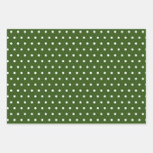 Simple Hunter Green White Christmas Trees gemischt Geschenkpapier Set (Vorderseite 2)