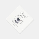 Simple Husky Dog Wedding Cocktail Napkins Serviette (Ecke)