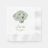 Simple I Do Too Custom Hand Drawing Wedding Serviette (Vorderseite)