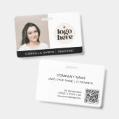 Simple Identification Logo Photo Employee  Ausweis (Front & Back)