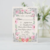 Simple Indian Wedding RSVP Card | Elegant  (Stehend Vorderseite)