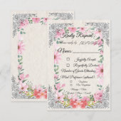 Simple Indian Wedding RSVP Card | Elegant  (Vorne/Hinten)