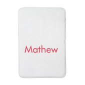 simple initial letter monogram add your name lett badematte (Vorderseite Vertikal)