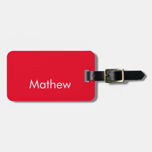 simple initial letter monogram add your name lett gepäckanhänger (Vorderseite horizontal)