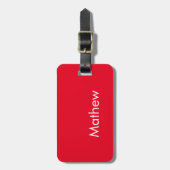 simple initial letter monogram add your name lett gepäckanhänger (Vorderseite vertikal)