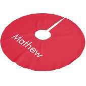 simple initial letter monogram add your name lett polyester weihnachtsbaumdecke (Schrägansicht)