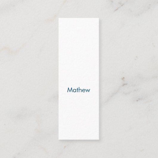 simple initial letter monogram add your name lett telefonnummerkarte (Vorderseite)