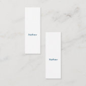 simple initial letter monogram add your name lett telefonnummerkarte (Vorne/Hinten)