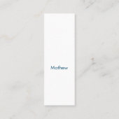 simple initial letter monogram add your name lett telefonnummerkarte (Rückseite)