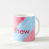 simple initial letter monogram add your name red b kaffeetasse (VorderseiteRechts)