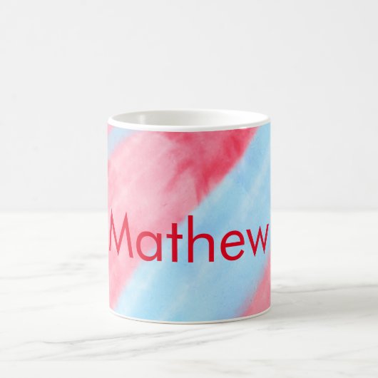 simple initial letter monogram add your name red b kaffeetasse (Mittel)