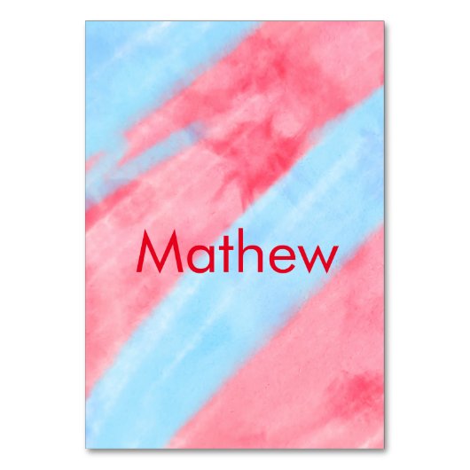 simple initial letter monogram add your name red b tischnummer (Rückseite)