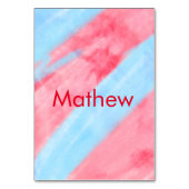 simple initial letter monogram add your name red b tischnummer (Vorderseite)