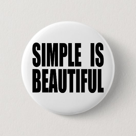 SIMPLE_IS_BEAUTIFUL BUTTON (Vorderseite)