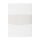 Simple Ivory Classic Crest Monogram Wedding Einladungsbanderole (Rückseitenbeispiel)