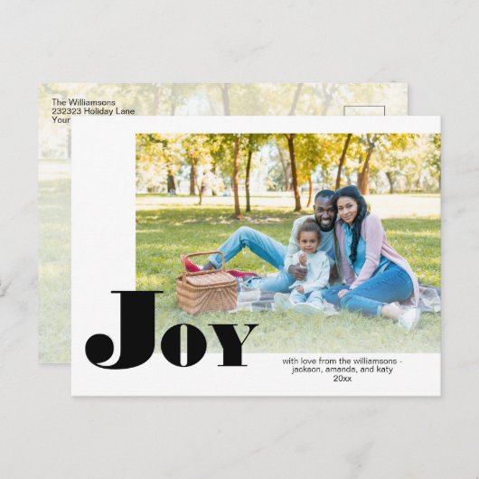 Simple Jounter Negative Space Foto Weihnachten (Vorne/Hinten)