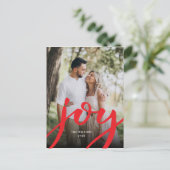 Simple Joy Christmas Foto Postkarte (Stehend Vorderseite)