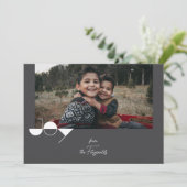 Simple Joy Foto Weihnachtskarte Einladung (Stehend Vorderseite)