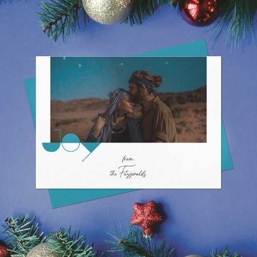 Simple Joy Foto Weihnachtskarte Einladung