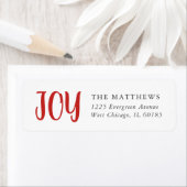 Simple Joy Holiday Rücksendeadressen-Aufklebers (Insitu)