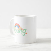 Simple Joy Springtime Cheerful White Soft Pastel Kaffeetasse (Vorderseite Links)
