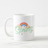 Simple Joy Springtime Cheerful White Soft Pastel Kaffeetasse (Links)