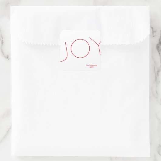 Simple Joy - Square Sticker (Tasche)