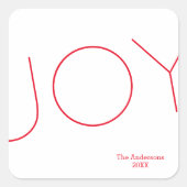 Simple Joy - Square Sticker (Vorderseite)