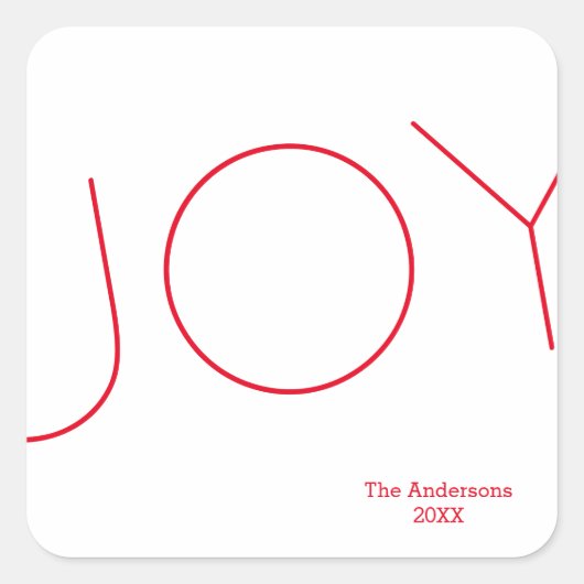 Simple Joy - Square Sticker (Vorderseite)