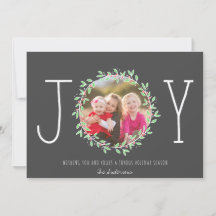 Simple Joy Wreath Dark Gray Weihnachts-Foto