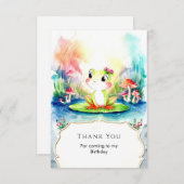 Simple Joyful Frog Birthday Dankeskarte (Vorne/Hinten)