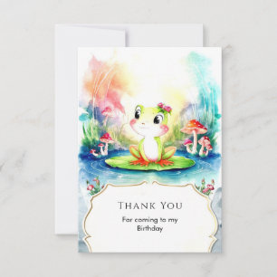Simple Joyful Frog Birthday Dankeskarte