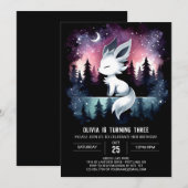 Simple Jungle Wolf Birthday Einladung (Vorne/Hinten)