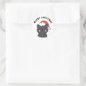 Simple Kawaii Meowy Christmas Cat Sticker (Tasche)