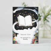 Simple Kids Fairytale Storybook Geburtstag Dankeskarte (Stehend Vorderseite)