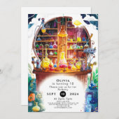 Simple Kids' Magic Scientist zum Geburtstag Einladung (Vorne/Hinten)