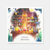 Simple Kids' Magic Scientist zum Geburtstag Serviette (Vorderseite)