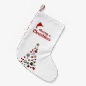 simple kleiner weihnachtsstrumpf (Vorderansicht (hängend))