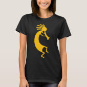 Simple Kokopelli drawing in yellow orange T-Shirt (Vorderseite)