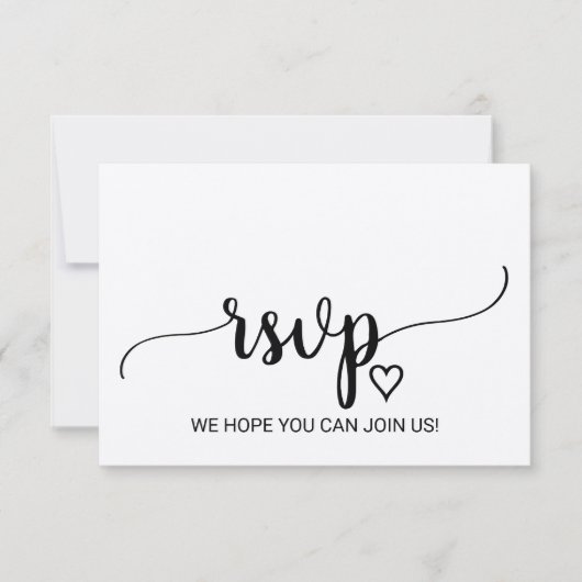 Simple Kraft Calligraphy Wedding Website UAWG Einladung (Vorderseite)