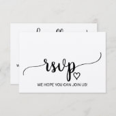 Simple Kraft Calligraphy Wedding Website UAWG Einladung (Vorne/Hinten)