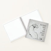 Simple Labrador Hund Art Dankesblatt Notizblock (Innenseite)