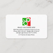 Simple Lampshade lights Powers Your Business Name Visitenkarte (Rückseite)